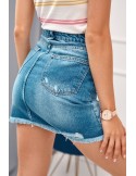 Denim skirt with abrasions, blue 3009 - Online store - Boutique